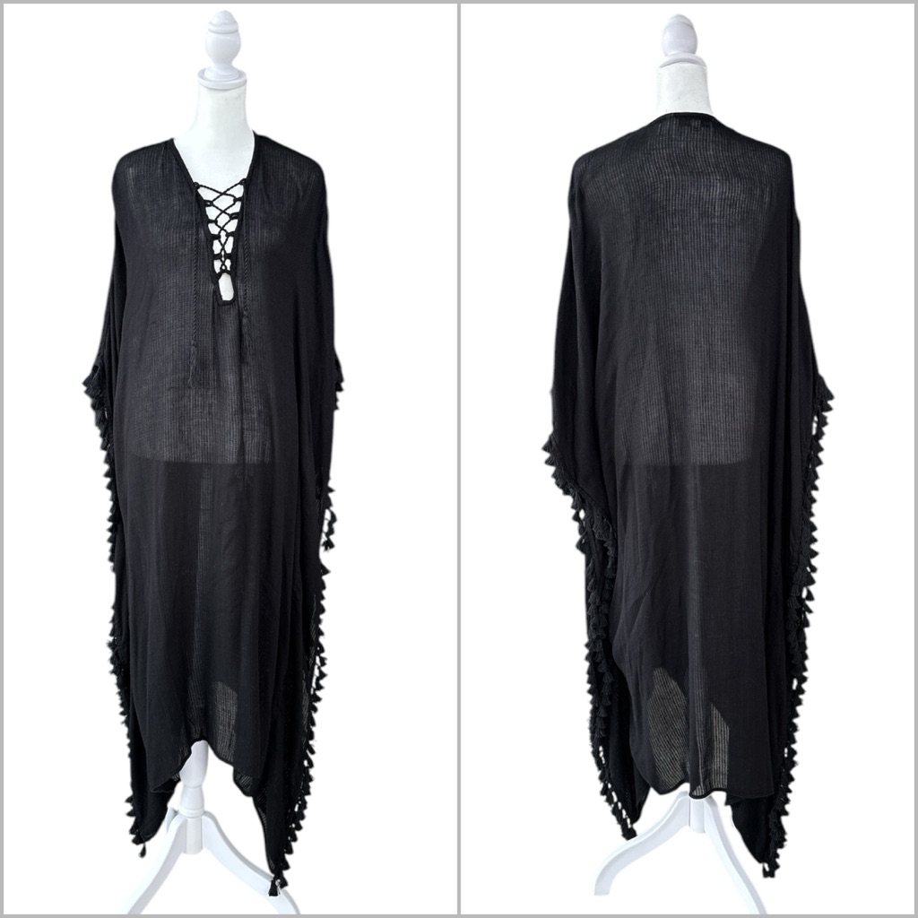 Walter Baker Acapulco Kaftan In Black Os